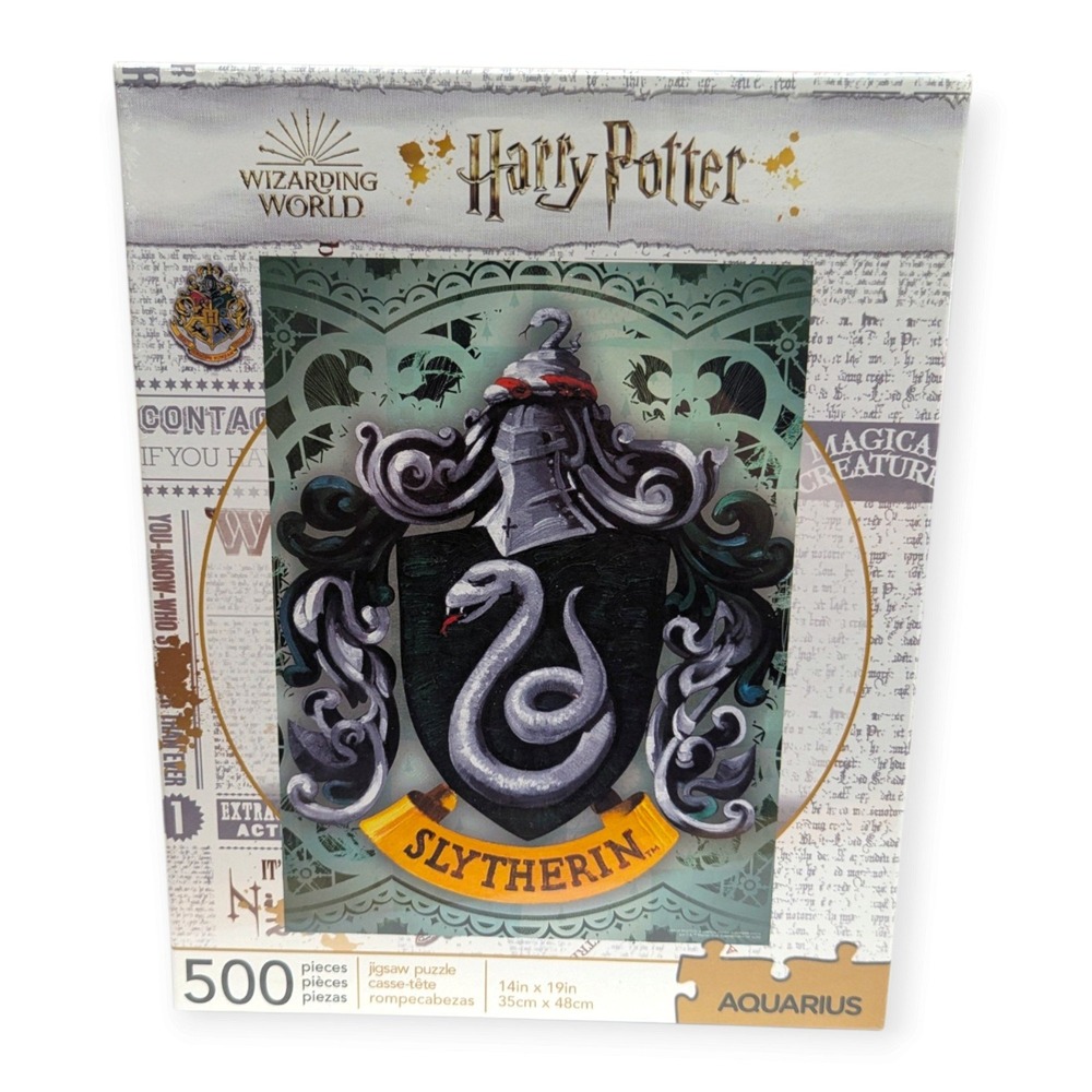 Harry Potter Slytherin Crest 500 Piece Jigsaw Puzzle Aquarius Wizarding World